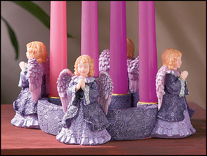 Angels Advent Wreath Candleholder