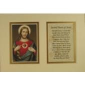 Sacred Heart of Jesus  5x7 Mat with Prayer #57MAT-SHJ7