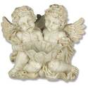 Cherub Holding Leaf Bowl 9.0"H Statue