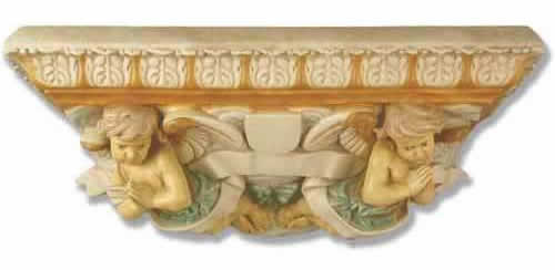 King Size Cherub Shelf 43W - Plaque