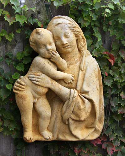 Madonna & Child Silhouete 18" Plaque